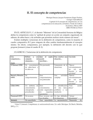 II. El concepto de competencias - ReDECA