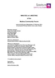 MINUTES of a MEETING of the Medina Community Forum