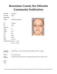 Rensselaer County Sex Offender Community Notification