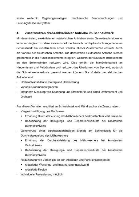 Elektrifiziertes Antriebssystem für Mähdrescherschneidwerke