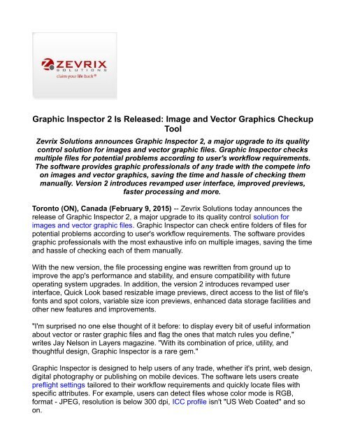 Graphic Inspector 2 Is Released Image And Vector Graphics Checkup Graphic Inspector 2 Is Released Image And Vector Graphics Checkup