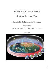 DoD Strategic Spectrum Plan - National Telecommunications and ...