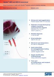 Serafol Â® ABO and ABO+D monoclonal - SIFIN