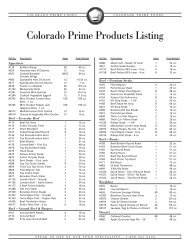 Colorado Prime Products Listing - Colorado Prime Foods