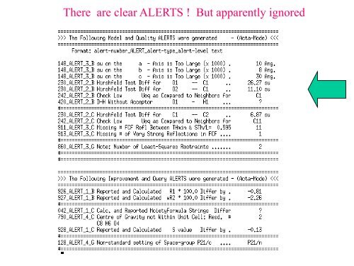 Automated Crystal Structure Validation - National Single Crystal X ...