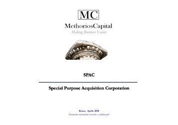 Spac - special purpose acquisition corporation - Team - Methorios ...