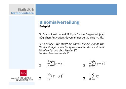 n - Methodenlehre und Statistik