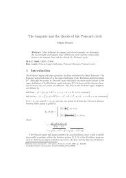 The tangents and the chords of the Poincaré circle