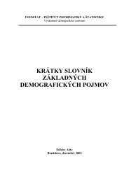 krátky slovník základných demografických pojmov - Infostat