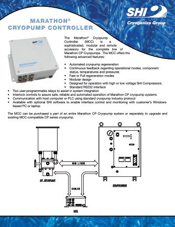 marathonÂ® cryopump controller marathonÂ® cryopump controller