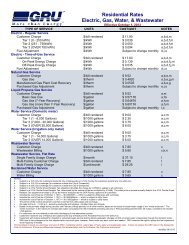 Residential Rates - Gainesville Regional Utilities