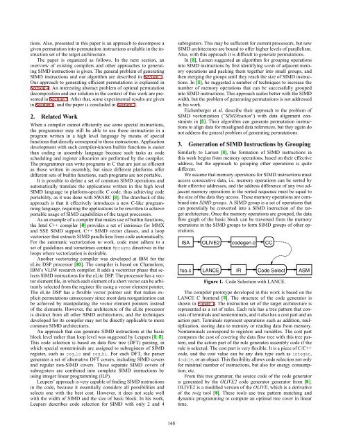 Generation of permutations for {SIMD} processors - Embedded ...