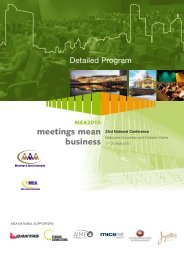 Detailed Program - Meetings & Events Australia