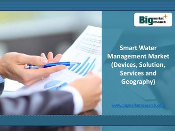 Smart Water Management Market (Devices, Solution, Services and Geography) 2020