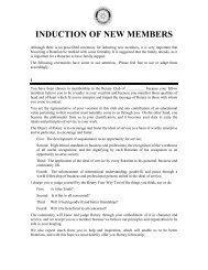 INDUCTION OF NEW MEMBERS - ClubRunner