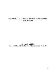 Rwanda National Decentralization Policy - Kara