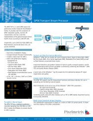 QPSK Transport Stream Processor - Pixelmetrix