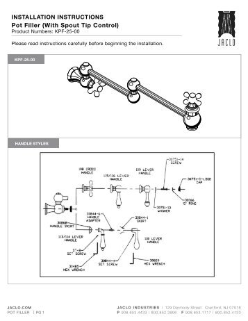 Pot Filler (With Spout Tip Control) - Jaclo