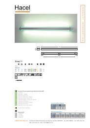 Product Sheet - Hacel Lighting U. K.