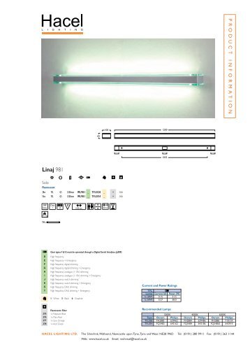 Product Sheet - Hacel Lighting U. K.