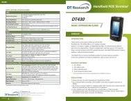 Handheld POS Terminal BASIC OPERATION GUIDE ... - DT Research