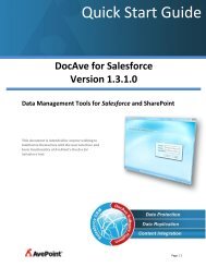 DocAve for Salesforce v1 User Guide - AvePoint