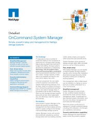 NetApp Datasheet - OnCommand System Manager - Zift Solutions