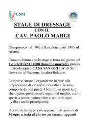 STAGE DI DRESSAGE CAV. PAOLO MARGI - Fisetrieste.it