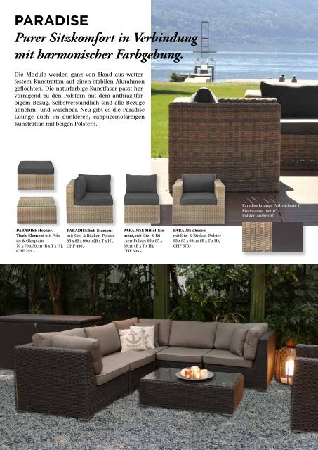 Teakland.ch - Lounge Gartenmöbel Katalog 2015 Schweiz