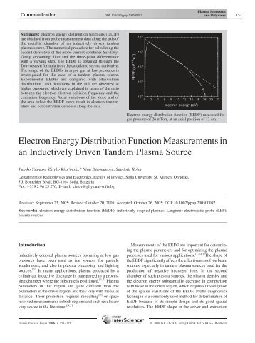 Electron Energy Distribution Function Measurements in an ...