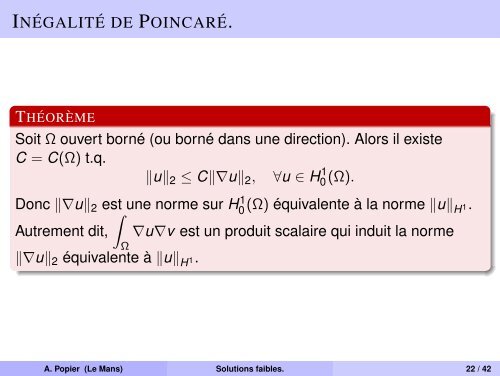 Espaces de Sobolev, Formulation variationnelle des EDP.