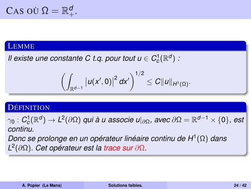 Espaces de Sobolev, Formulation variationnelle des EDP.