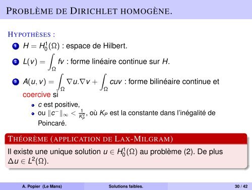 Espaces de Sobolev, Formulation variationnelle des EDP.