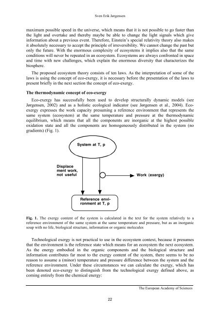 An Integrated Ecosystem Theory - European Academy of Sciences