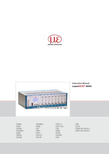 capaNCDT 6500 EtherCAT - Micro-Epsilon