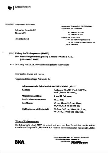 ß I Bundeskriminalamt - Schwaben Arms