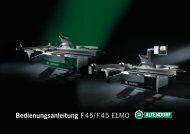 Bedienungsanleitung F 45 / F 45 ELMO - Altendorf