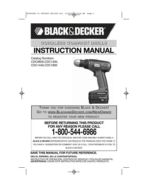 Image of Black & Decker CDC1440 direct website