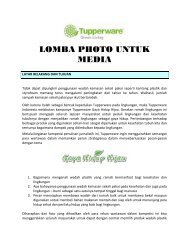 LOMBA PHOTO UNTUK MEDIA - Tupperware