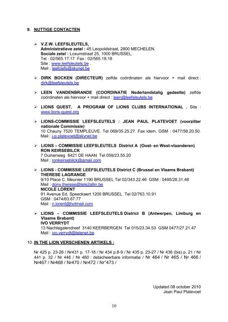 PDF document - Lions Clubs International - MD 112 Belgium