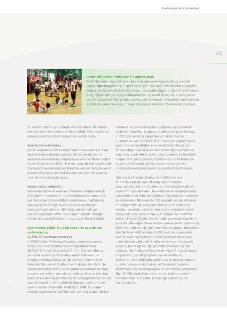 FrieslandCampina MVO-verslag 2013