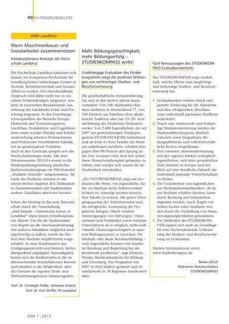 Die Neue Hochschule Heft 1/2015