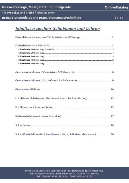 22 Blatt Gewindeschablonen UNC-Gewinde 60°