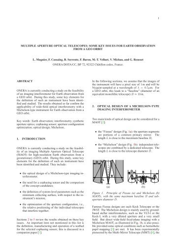 Multiple-aperture optical telescopes - Laurent Mugnier - Free