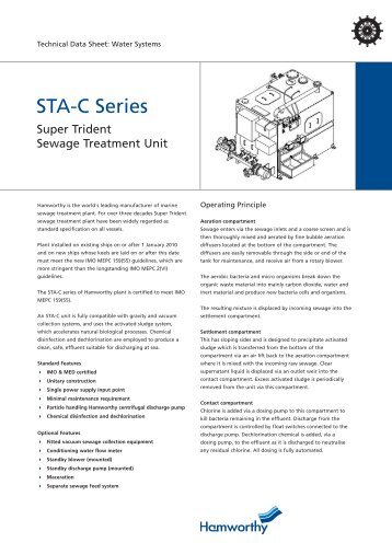 STA-C Series - Super Trident Sewage Treatment Plant - Hamworthy