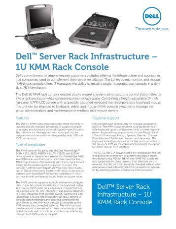 Dell™ Server Rack  Infrastructure – 1U KMM Rack Console