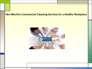 Hire Effective Commercial Cleaning Services for a Healthy Workplace