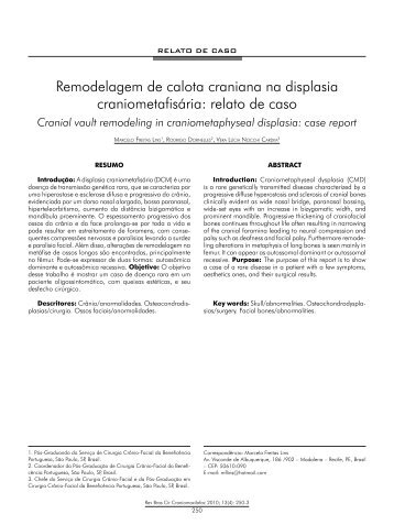 Remodelagem de calota craniana na displasia ... - ABCCMF