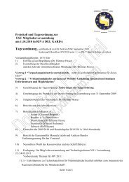 Protokoll und Tagesordnung zur ESU Mitgliederversammlung am ...