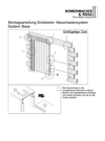 Montageanleitung Schiebetür- Mauerkastensystem System: Base